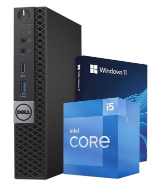 Komputer Dell 5060 MFF Micro i5-8600T 256GB NVMe 16GB DDR4 W11P - Klasa A- - Gwarancja 24M