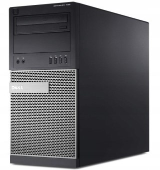 Komputer Dell 790 MT Tower i7 2600 16GB DDR3 240GB SSD bez systemu - Klasa A- - Gwarancja 24M