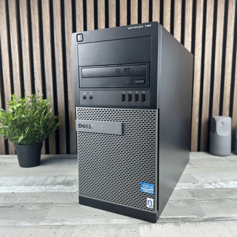 Komputer Dell 790 MT Tower i7 2600 16GB DDR3 240GB SSD bez systemu - Klasa A- - Gwarancja 24M