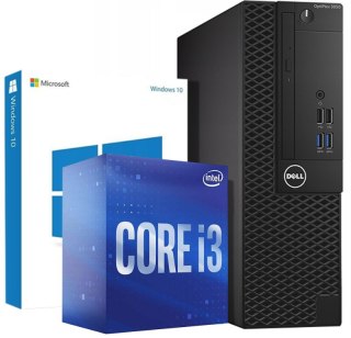 Komputer Dell OptiPlex 3050 SFF i3-7100 16/256GB NVME Win10P - DVD - Klasa A- - Gwarancja 24M