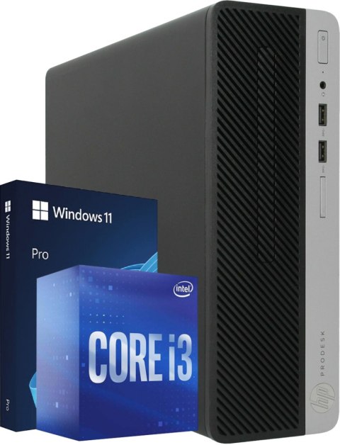 Komputer HP 400 G5 SFF i3 8100 16/256GB NVMe Win11P - Uszk. Front! - Klasa A- - Gwarancja 24M