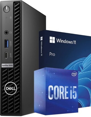 Komputer stacjonarny Miniaturowy Dell 5000 Micro i5-12500T 16GB 512GB W11P WiFi - Klasa A - Gwarancja 24M