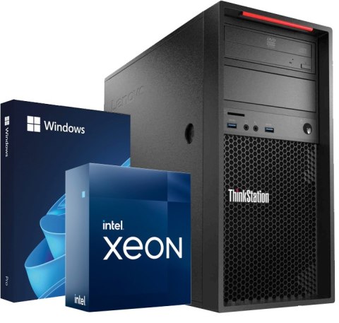 Komputer stacjonarny Stacja robocza Lenovo P320 Tower E3 1240 V6 P2000 16/1000GB NVMe W10P - Klasa A- - Gwarancja 24M