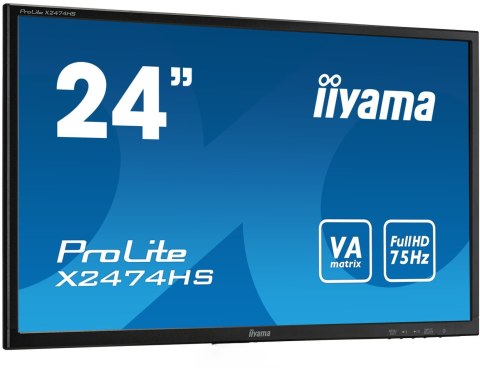 Monitor IIYAMA X2474HS 24" VA 1920x1080 60Hz Bez nogi! - Klasa A - Gwarancja 24M