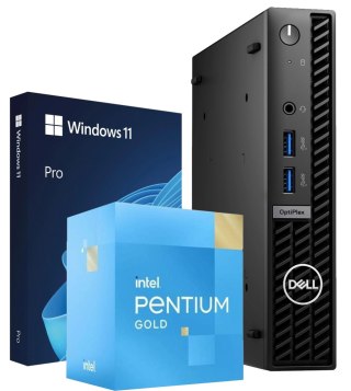 Komputer Dell 7010 MFF Pentium G7400T 16GB/256GB NVMe Win11P - Klasa A - Gwarancja 24M
