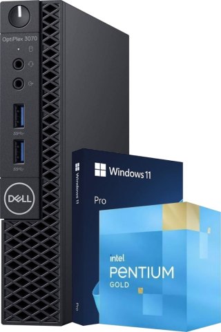 Komputer Dell OPTIPLEX 3070 Mini G5420T DDR4 16/256GB WIN11P WiFi - Klasa A - Gwarancja 24M