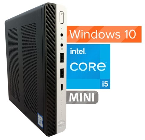 Mini Komputer HP 800 G3 i5-6500 16GB DDR4 256GB NVMe Win10H - Klasa A - Gwarancja 24M