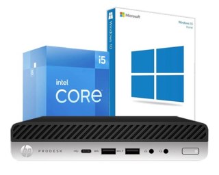 Mini komputer HP 600 G3 i5-7400T 16GB DDR4 256GB M.2 NVMe Win10P WiFi - Klasa A- - Gwarancja 24M