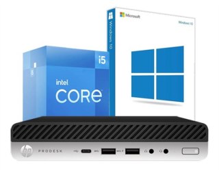 Mini komputer HP 600 G3 i5-7500T 16/256GB W10P WiFi - WiFi Uszk. Front - Klasa A- - Gwarancja 24M