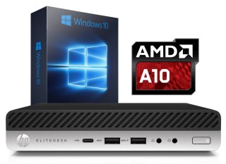 Mini komputer HP 705 G4 A10-9700E 16GB DDR4 256GB NVMe Win10P - Klasa A- - Gwarancja 24M
