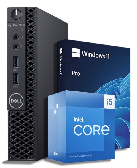 OKAZJA! Mini Komputer Dell 3060 i5 9500T 16GB DDR4 256GB NVMe Win11P - Klasa A- - Gwarancja 24M