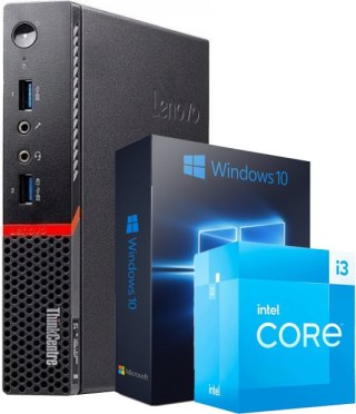 Energooszczędny Mini Komputer Lenovo M900 i3 6100T 16GB/240GB Win10H - Klasa A- - Gwarancja 24M