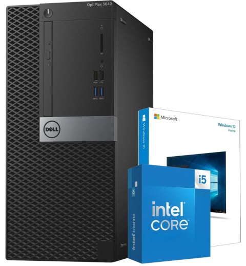 Komputer Dell 5040 MT i5-6500 8GB DDR3 240GB SSD Win10H - DVD - Klasa A- - Gwarancja 24M