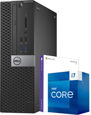 Komputer Dell 7040 SFF i7-6700 16GB DDR4 256GB NVME DVD WIN10P - Opis! - Klasa A- - Gwarancja 24M