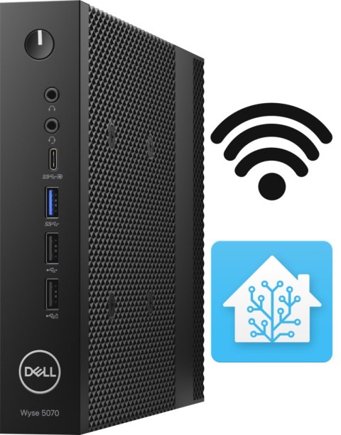 Komputer stacjonarny Serwer Home Assistant Dell Wyse 5070 Thin Client J4105 8/64GB WiFi - Klasa A - Gwarancja 24M