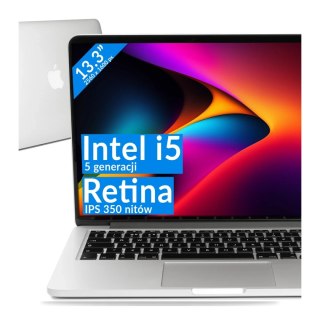 Laptop Apple MacBook Pro 13 A1502 Intel Core i7-5557U 16GB 512SSD Retina IPS MagSafe 2 - Klasa A- - Gwarancja 24M